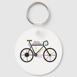 Chaveiro Motivational Bike, Cycle, Biking, Esportes Palavra