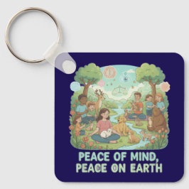 Chaveiro Motivational Peace of Mind, Peace on Earth Design