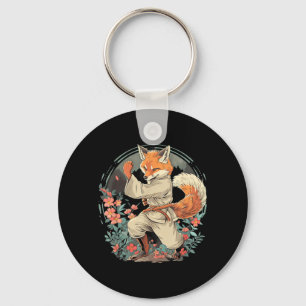 Chaveiro Motivo de Raposa de Caratê Taekwondo Jiu-Jitsu MMA