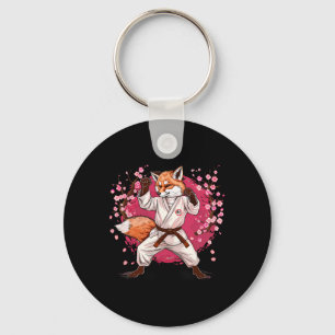 Chaveiro Motivo de Raposa de Caratê Taekwondo Jiu-jitsu Mma