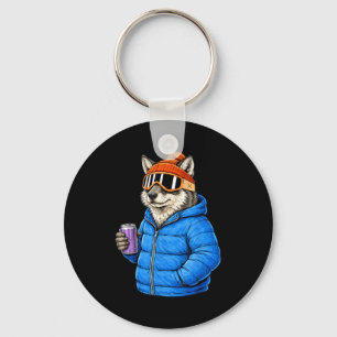 Chaveiro Motivos de animais camisa de festa de lobo après s