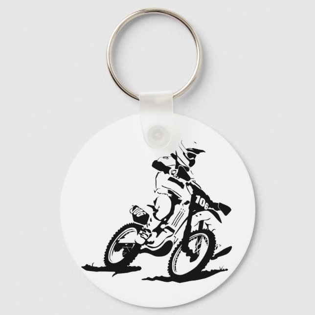 Chaveiro Motocross Bike e Rider simples (Frente)
