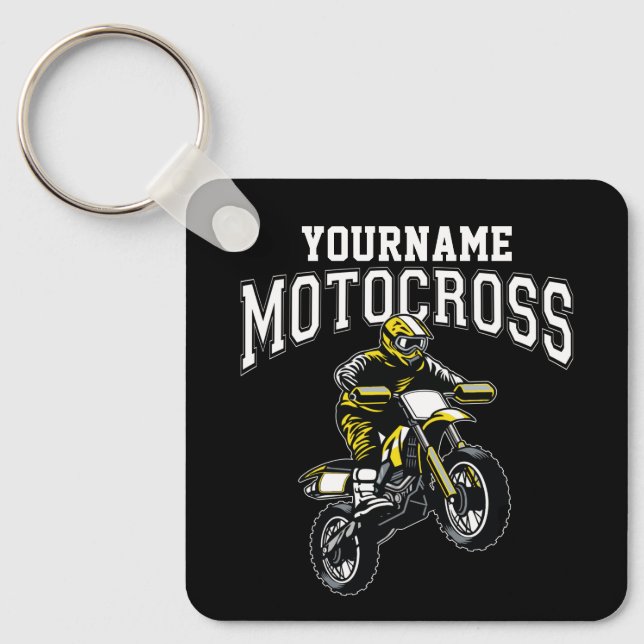 Chaveiro Motocross Dirt Bike Racing Personalizado (Frente)