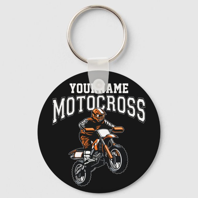 Chaveiro Motocross Dirt Bike Racing Personalizado (Frente)