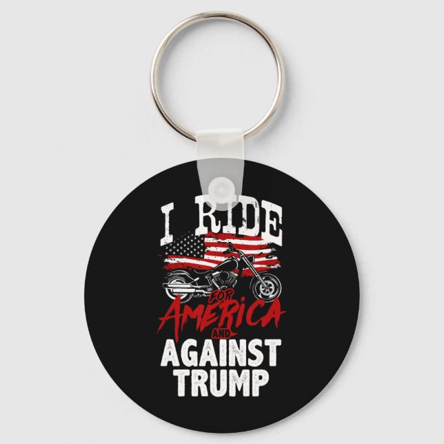 Chaveiro Motoqueiro Anti Trump Pró Democracia Resistir Cont (Frente)