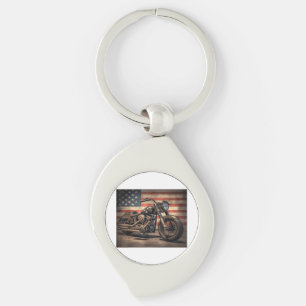 Chaveiro Motorcycle USA Flag Biker