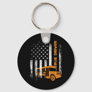 Chaveiro Motorista de Ônibus Patriota Usa Bandeira American