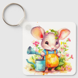 CHAVEIRO MOUSE DE GAROTO COM FLORES, MOTIVADOR DE ENFERMEIR