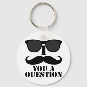 Chaveiro Moustache engraçado de I você óculos de sol de