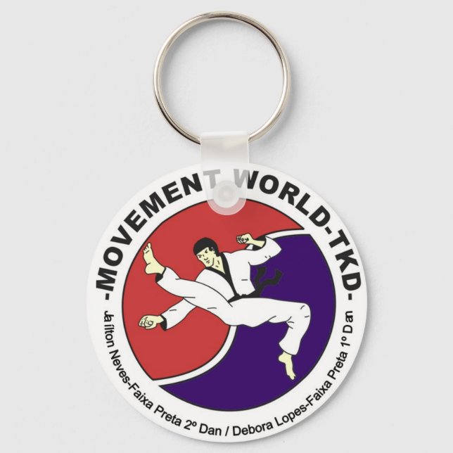 Chaveiro Movimento Mundial Taekwondo (Frente)