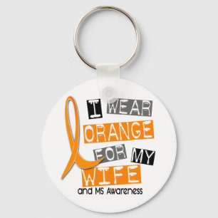 Chaveiro MS Múltipla Esclerose Visto Laranja Para A Minha E