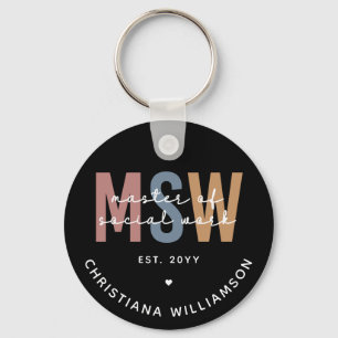 Chaveiro MSW Mestre Personalizado de Graduação Retroativa d