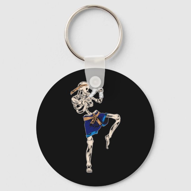 Chaveiro Muay Thai Halloween Kickboxing Mma Esqueleto (Frente)
