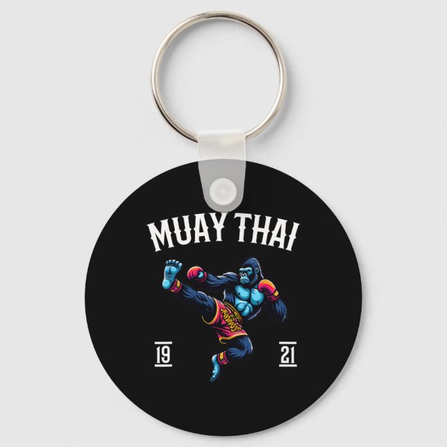 Chaveiro Muay Thai Monkey - Kickboxing And Monkey Thai Boxi (Frente)
