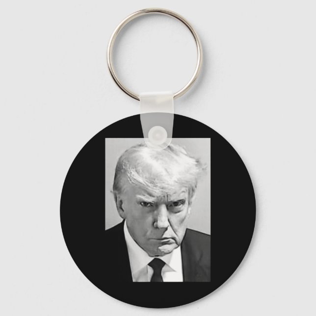 Chaveiro Mug Shot - Donald Trump Mug Shot (Frente)
