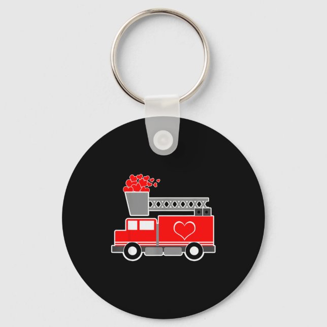 Chaveiro Muitas de Amor Caminhão de Bombeiros Dia dos Namor (Frente)