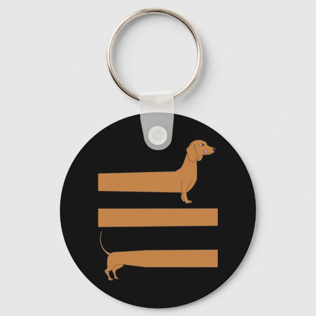 Chaveiro Muito longo Dachshund engraçado (Frente)