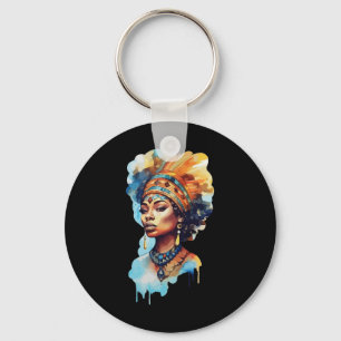 Chaveiro Mulher Afro-Americana Nativa Orgulhosa Espiritual 