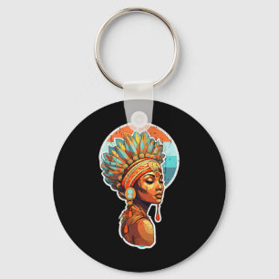Chaveiro Mulher Afro-Americana Nativa Orgulhosa Melanina Es