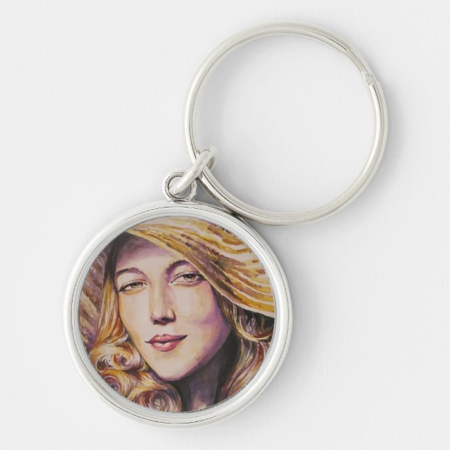 Chaveiro Mulher com chapéu (Frente)