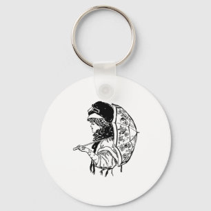 Chaveiro Mulher da Regência Vitoriana com Retrato Parasol