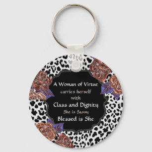 Chaveiro Mulher da Virtude Animal Print Key Chain