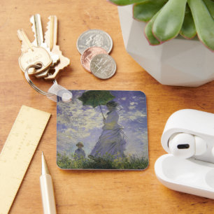 Chaveiro Mulher de Parasol por Claude Monet, Vintage Art