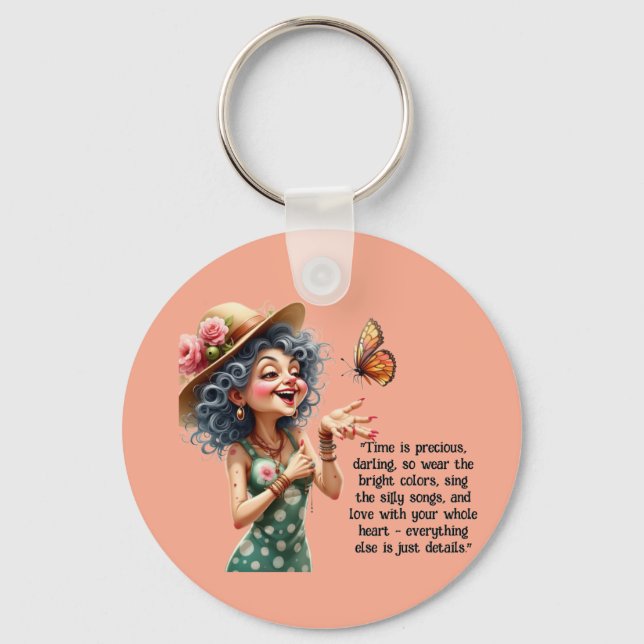Chaveiro Mulher Divertida e Excêntrica (Frente)