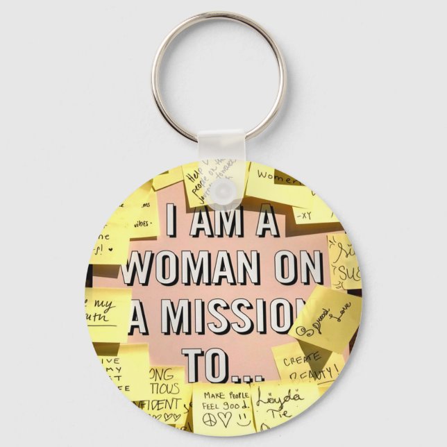 Chaveiro Mulher em Uma Missão Motivacional (Frente)