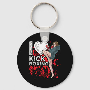 Chaveiro Mulher Garota Kickboxer Eu Amo Kickboxing
