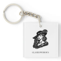 Mulher Glamurosa com Ilustração de Moda de Gato