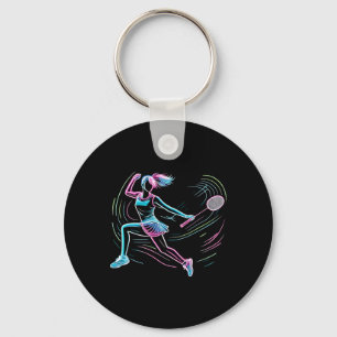 Chaveiro Mulher Jogadora Badminton Shuttle Mulheres Badmint