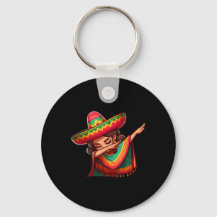 Chaveiro Mulher Mexicana Fazendo Dab com Poncho Garota do C