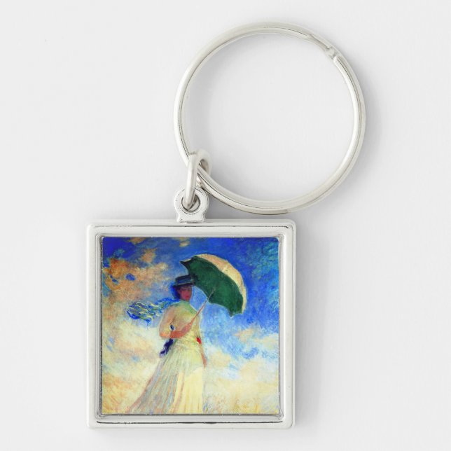 Chaveiro Mulher Monet com Parasol à Direita (Frente)