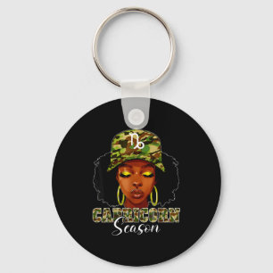 Chaveiro Mulher Negra da Temporada de Capricórnio Com Chapé