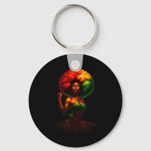 Chaveiro Mulher negra rainha árvore afro melanina raízes or