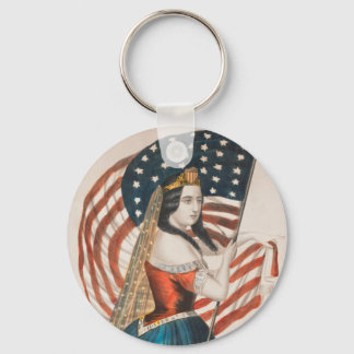 Chaveiro Mulher Patriota Americana | Bandeira Americana | 2