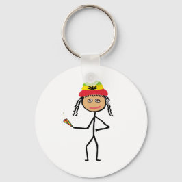 Chaveiro Mulher Pau Rasta
