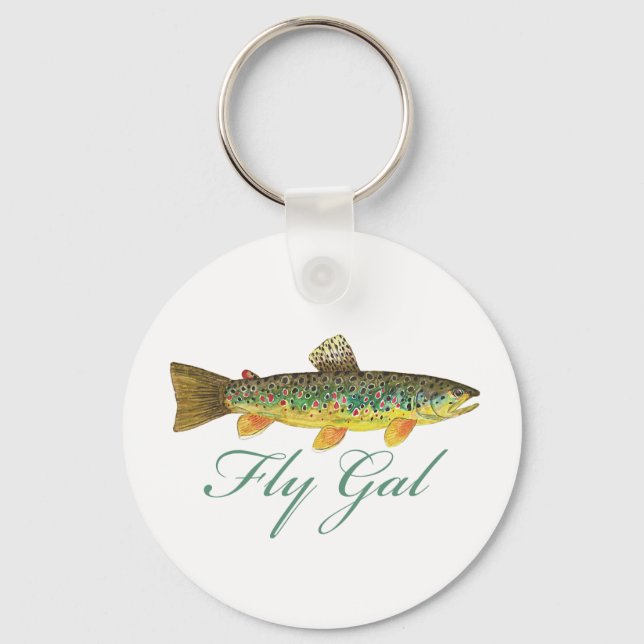 Chaveiro Mulher que pesca voador (Frente)