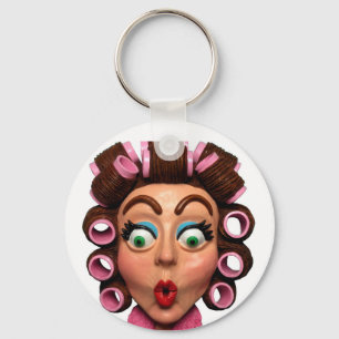 Chaveiro Mulher que veste encrespadores