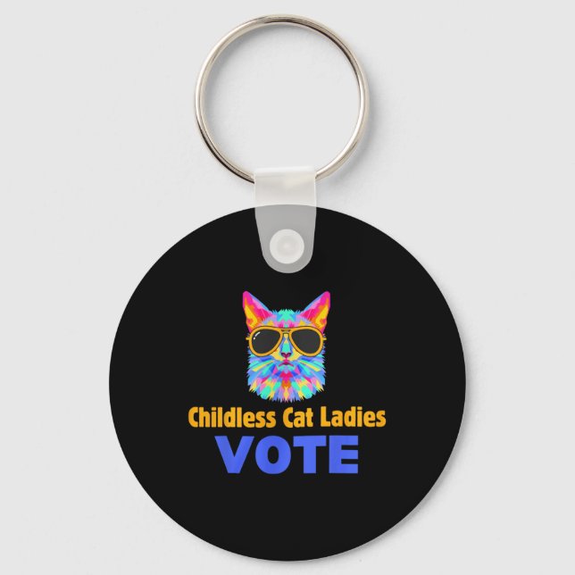 Chaveiro Mulheres de Gato Sem Fios Votam Azul (Frente)