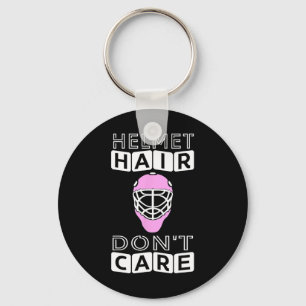 Chaveiro Mulheres de Hockey Divertidas Helmet Rosa Goalie M