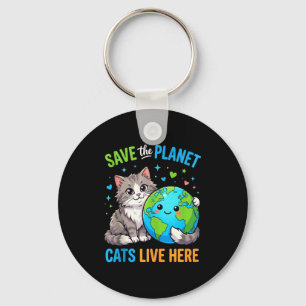 Chaveiro Mulheres do dia da Terra salvam o planeta, gato vi