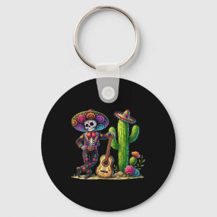 Chaveiro Mulheres Homens Skeleton Cinco De Mayo Mariachi Fi