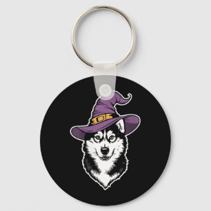 Chaveiro Mulheres Husky Bruxa Cachorro Halloween