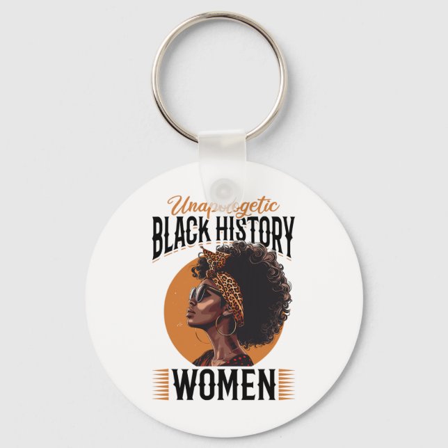 Chaveiro Mulheres Negras sem desculpas História Negra Mulhe (Frente)