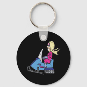 Chaveiro Mulheres que Snowmobiling