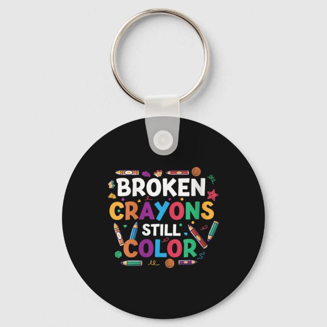 Chaveiro Mulheres Quebradas Crayons Cores Ainda Cores Camis (Frente)