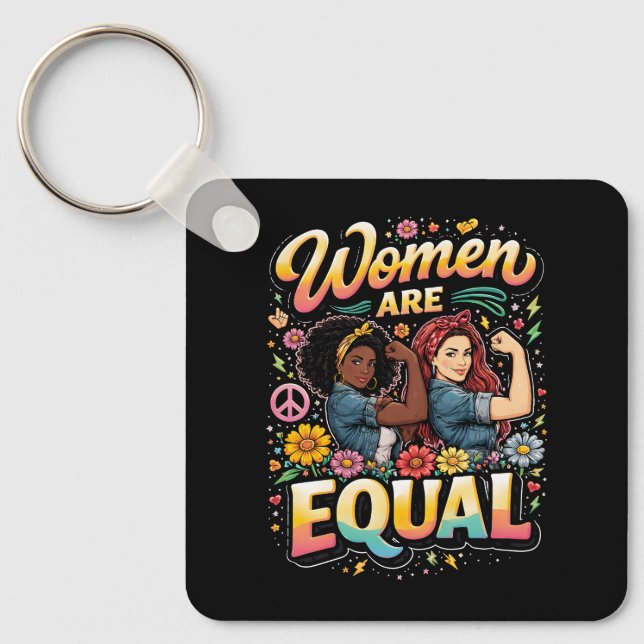 Chaveiro Mulheres São Iguais (Frente)