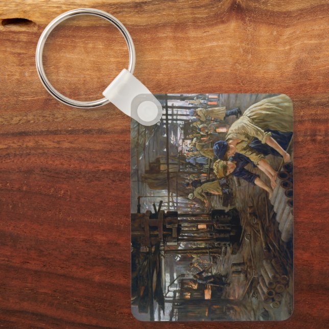 Chaveiro Mulheres trabalhando em uma fábrica de munições em (Frente)